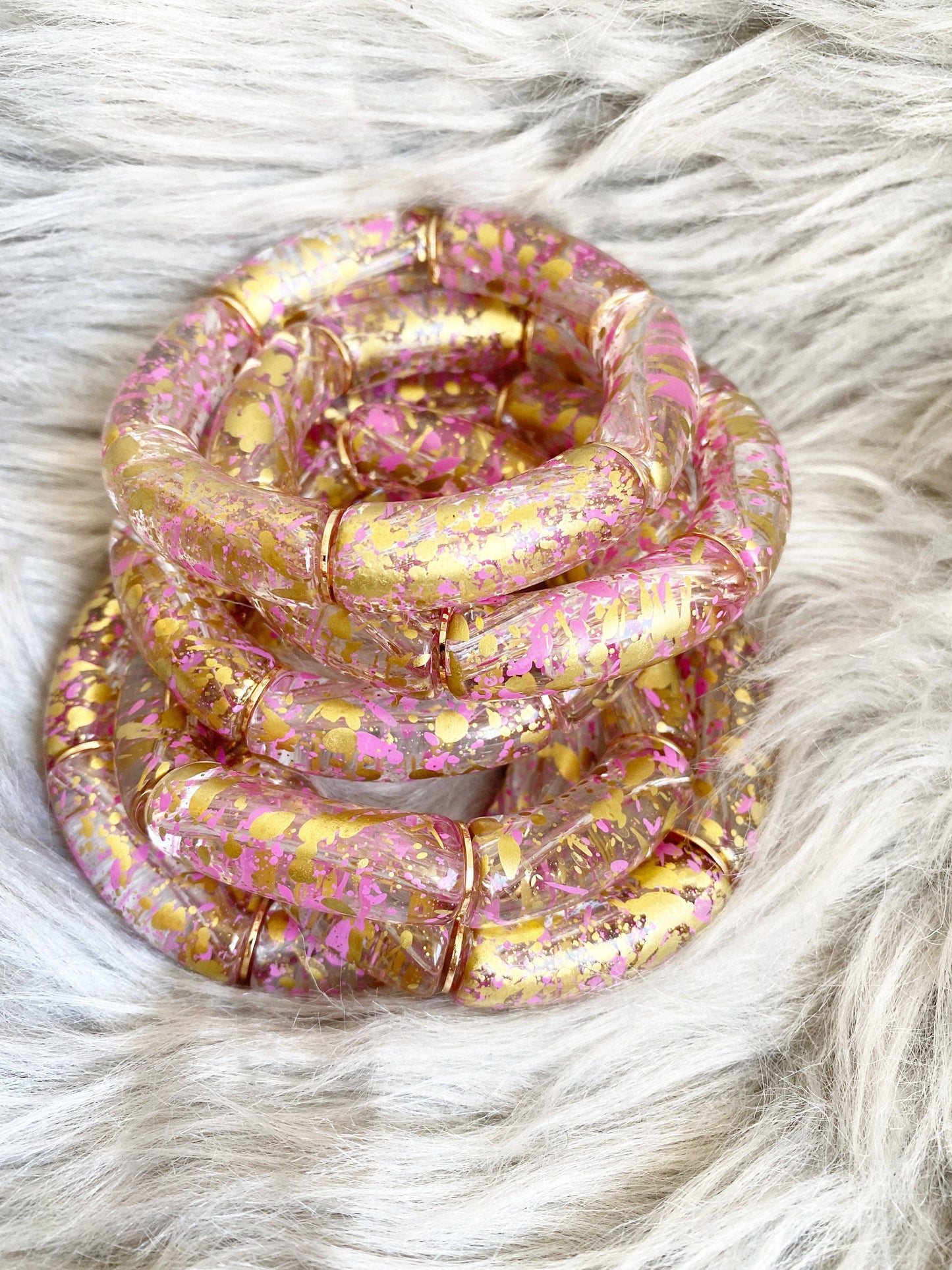 Purple and Gold Love Bracelet