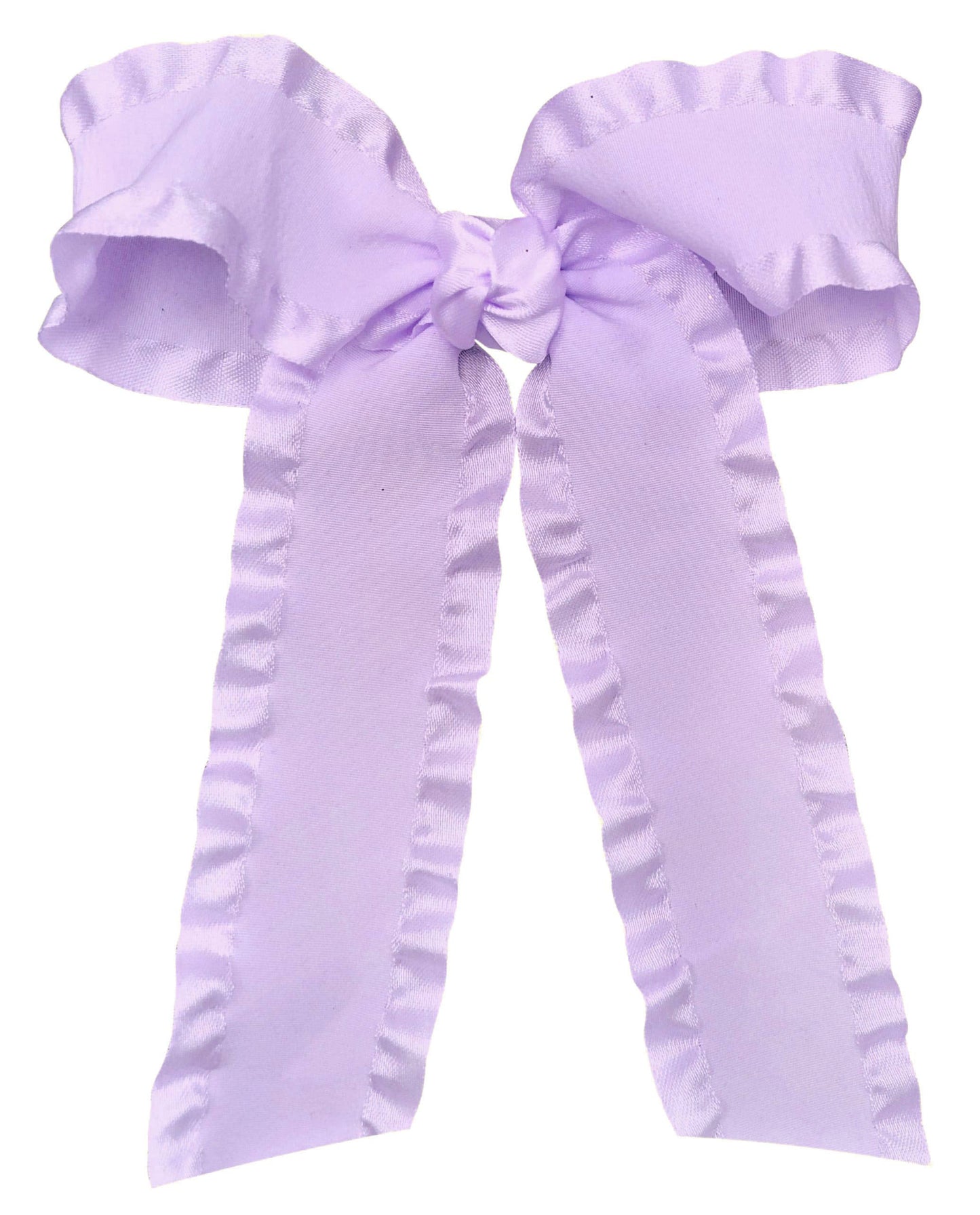 Double Ruffle Tail Bow on Alligator Clip