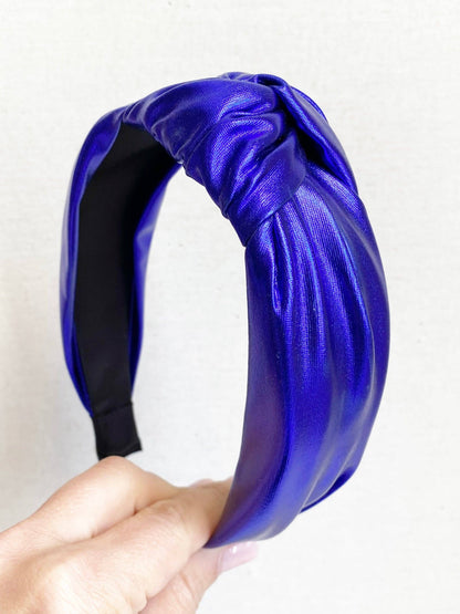 Blue Metallic Headband