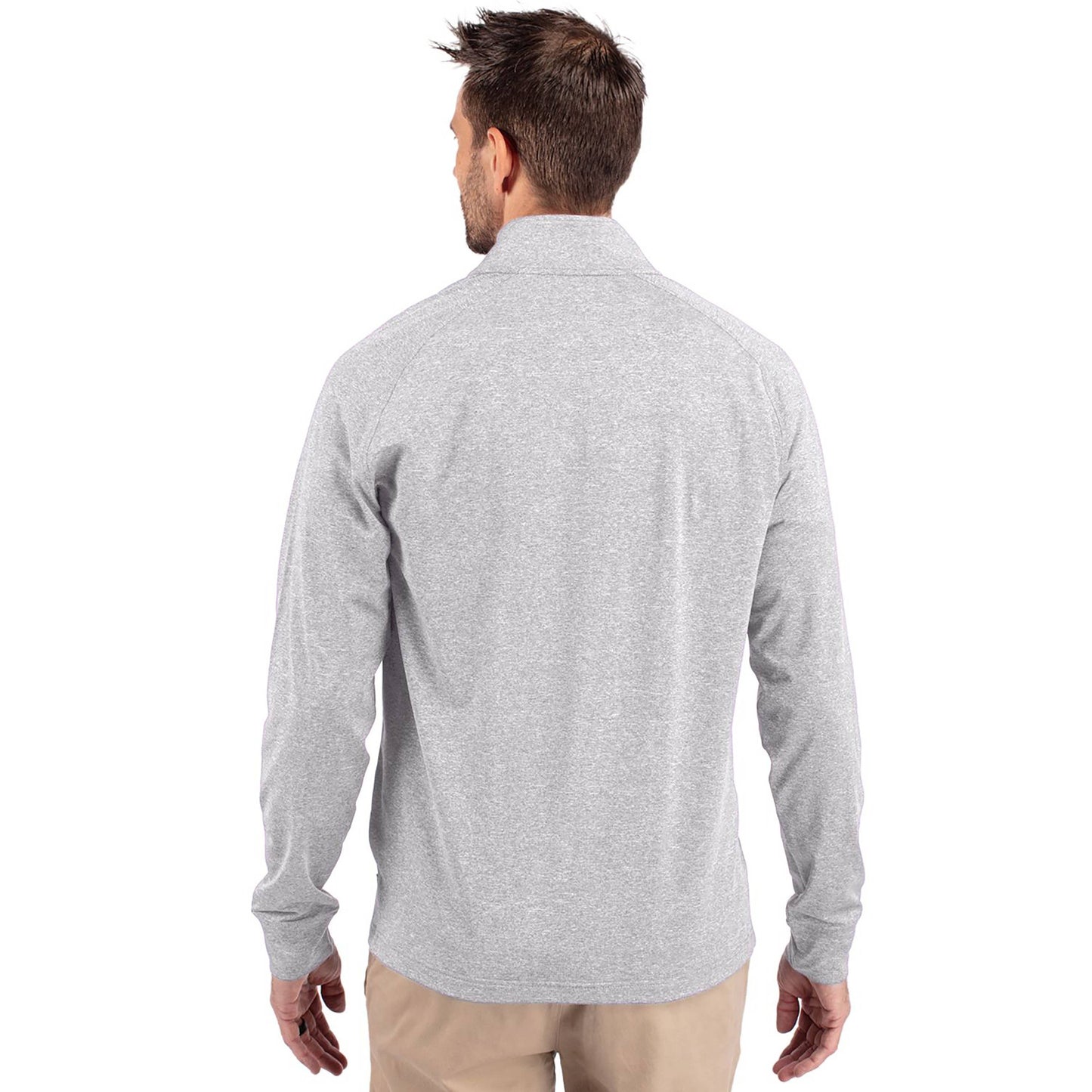 Cutter & Buck Adapt Eco Knit Heather Mens 1/4 Zip Pullover