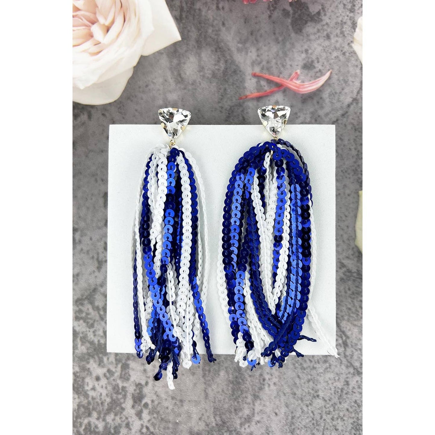 GAME DAY SHINNY DROP SPORTS SEQUINS POST EARRINGS