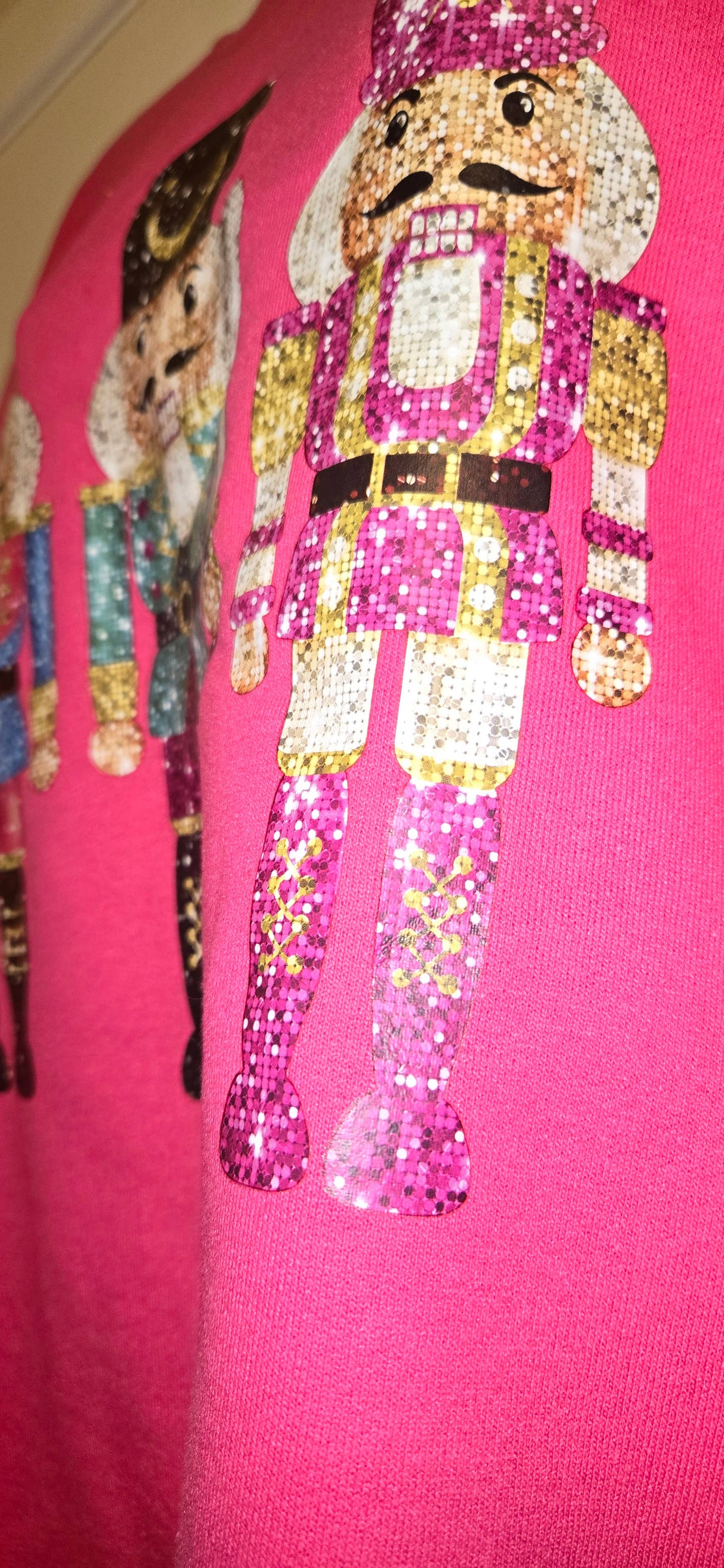 *PREPPY NUTCRACKER * SEQUIN EFFECT  CHRISTMAS SWEATSHIRT