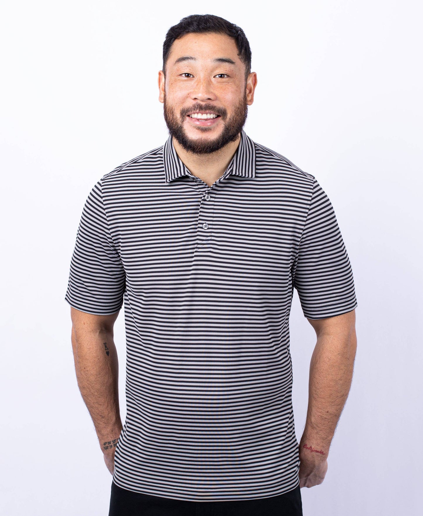 Cutter & Buck Virtue Eco Pique Stripe Recycled Mens Polo