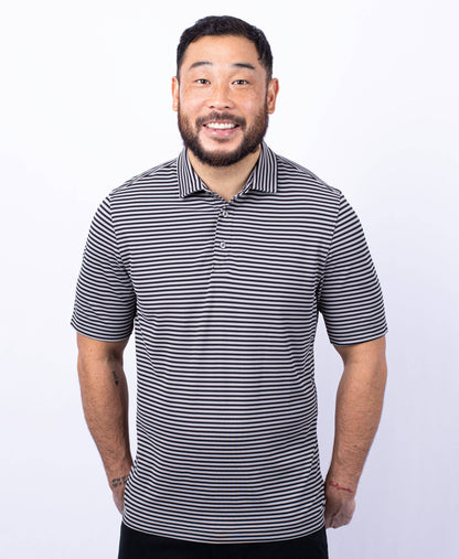 Cutter & Buck Virtue Eco Pique Stripe Recycled Mens Polo