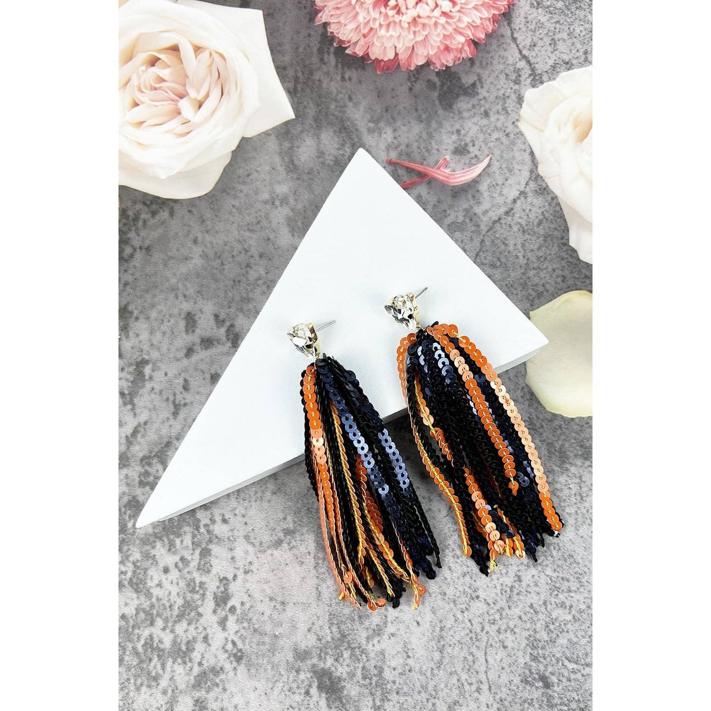 GAME DAY SHINNY DROP SPORTS SEQUINS POST EARRINGS