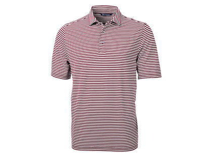 Cutter & Buck Virtue Eco Pique Stripe Recycled Mens Polo