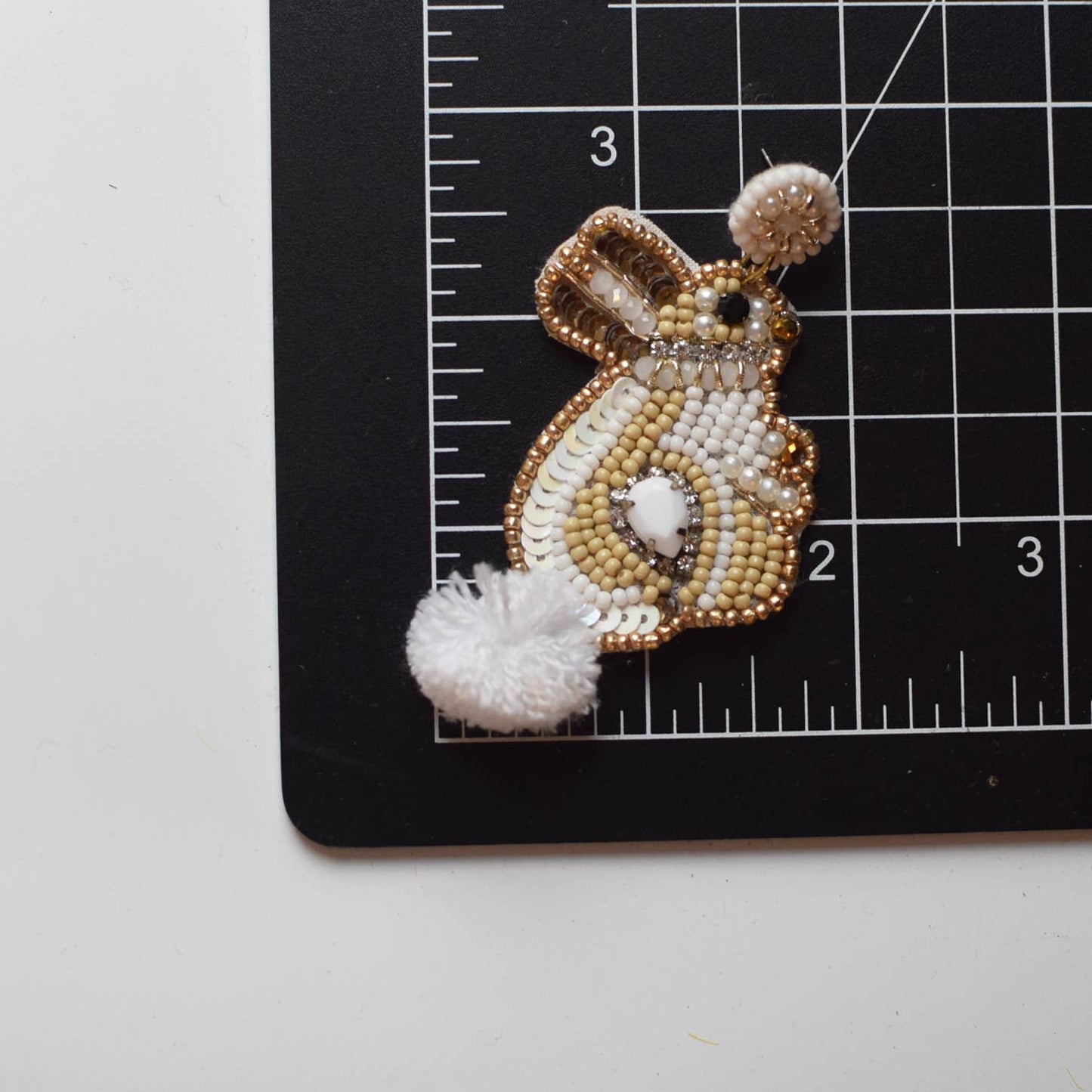 Easter Bead Earring | Bunny with White Tail