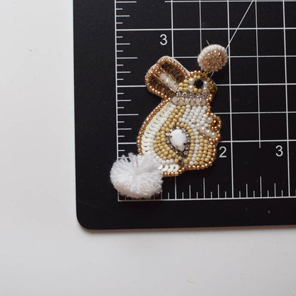 Easter Bead Earring | Bunny with White Tail