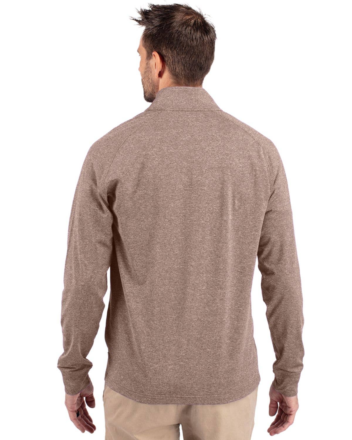 Cutter & Buck Adapt Eco Knit Heather Mens 1/4 Zip Pullover
