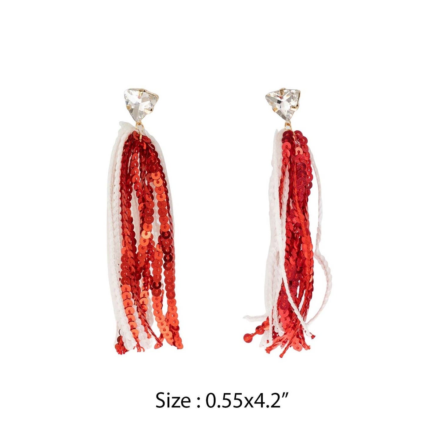 GAME DAY SHINNY DROP SPORTS SEQUINS POST EARRINGS