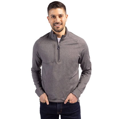 Cutter & Buck Adapt Eco Knit Heather Mens 1/4 Zip Pullover