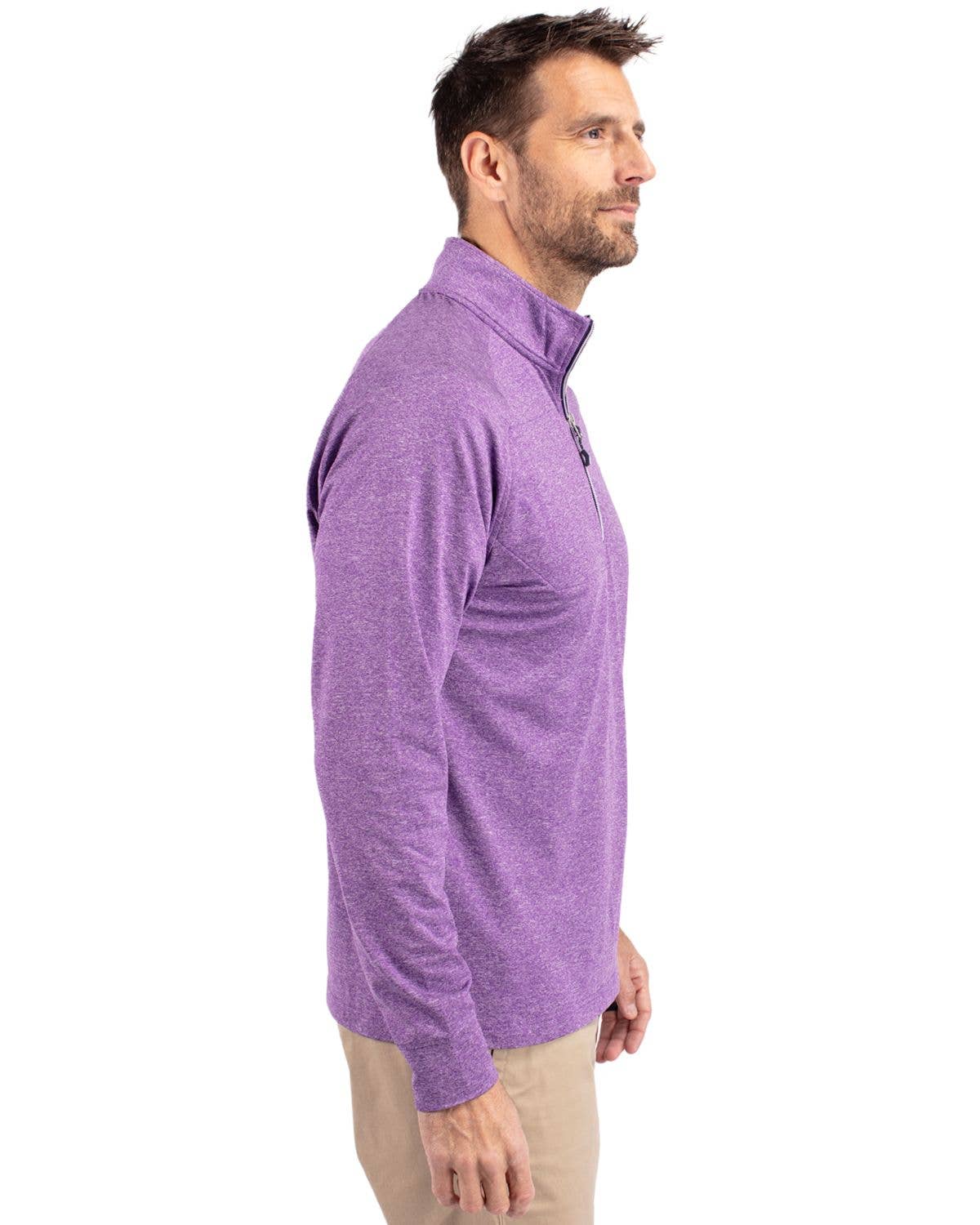 Cutter & Buck Adapt Eco Knit Heather Mens 1/4 Zip Pullover