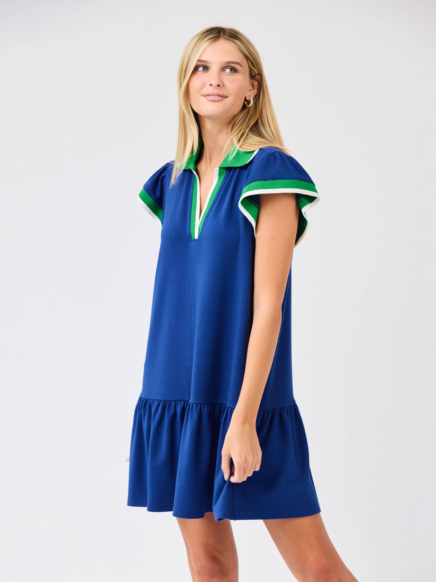 Carissa Dress | Navy + Green