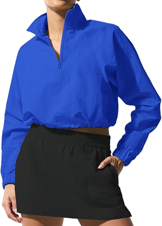 Women's Lightweight Jacket Cropped Long Sleeve