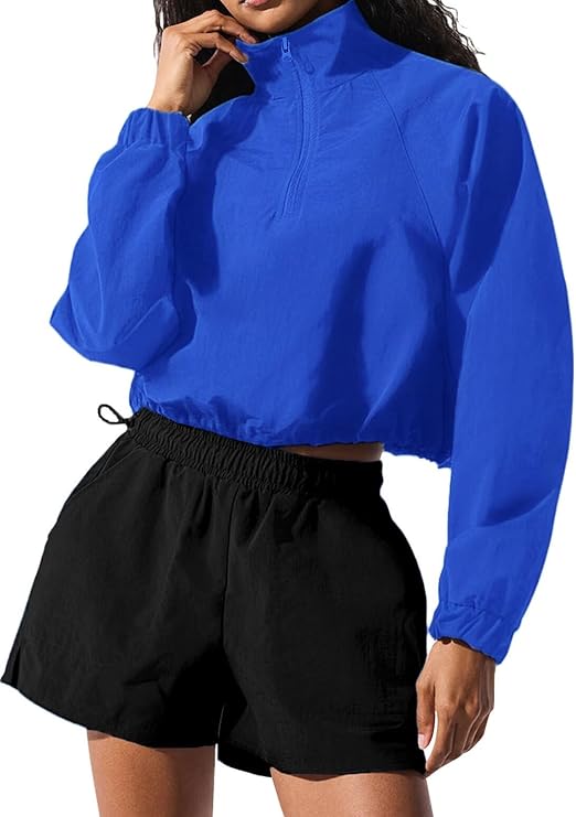 Women's Lightweight Jacket Cropped Long Sleeve