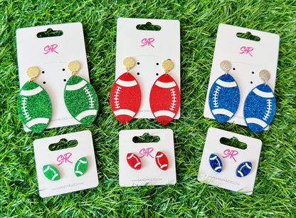 Blue Acrylic Football with White Laces