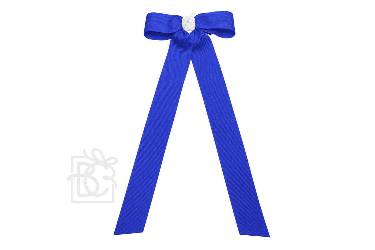Two Tone Flat Bow Streamers (Electric Blue & White)