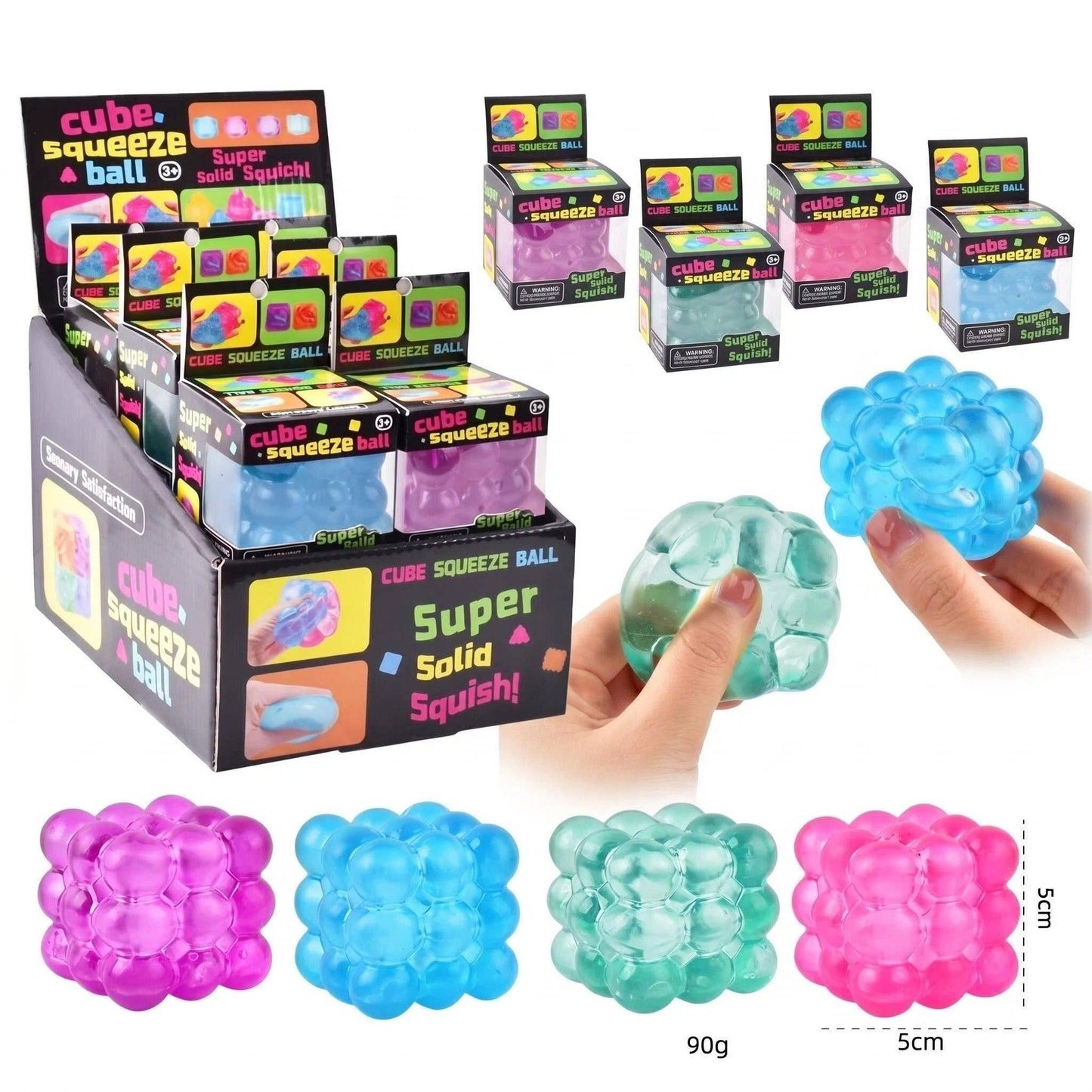 Rubik's Cube Toy Slow Rising Stress Relief Squeeze Toy
