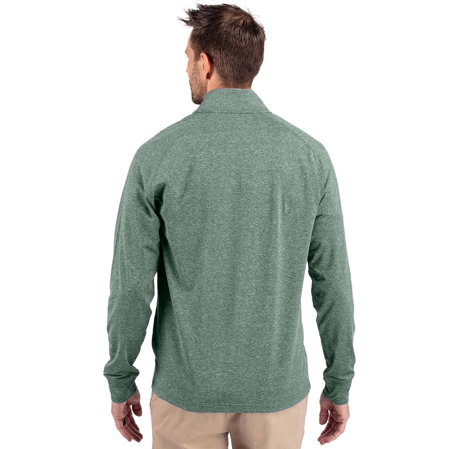 Cutter & Buck Adapt Eco Knit Heather Mens 1/4 Zip Pullover