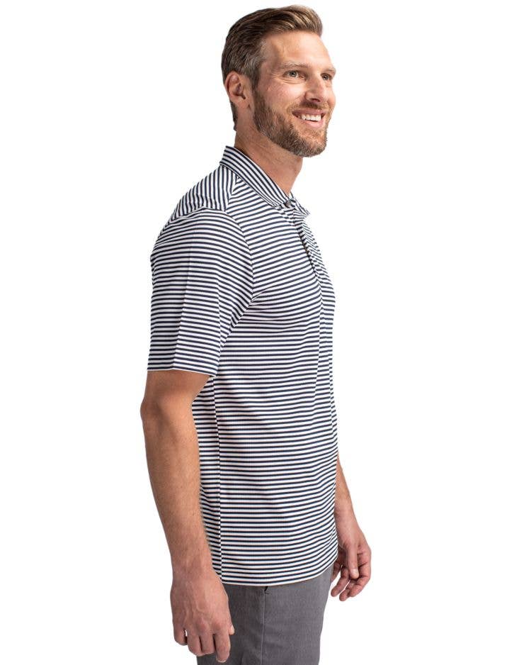 Cutter & Buck Virtue Eco Pique Stripe Recycled Mens Polo