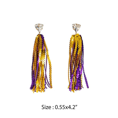 GAME DAY SHINNY DROP SPORTS SEQUINS POST EARRINGS