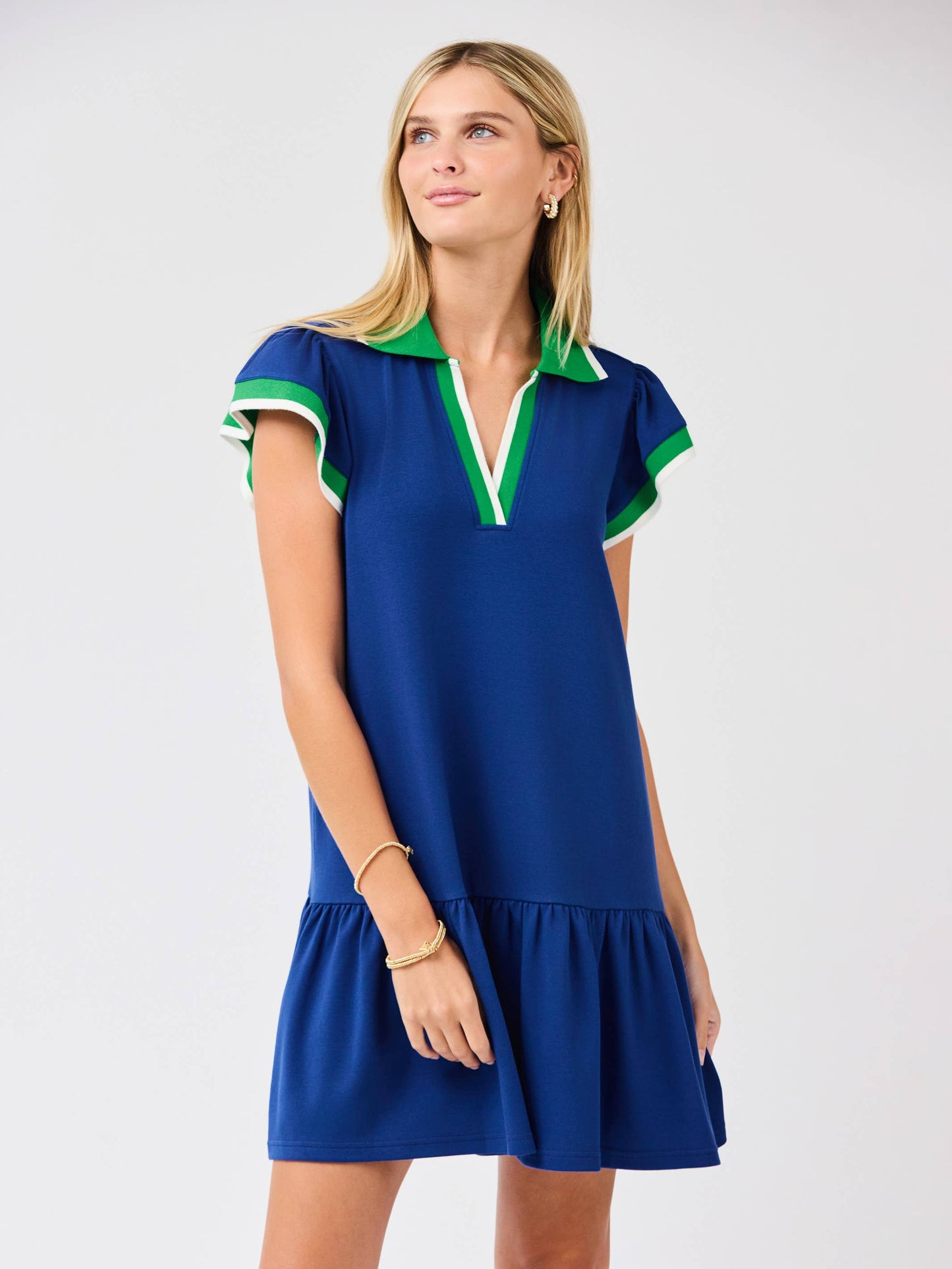 Carissa Dress | Navy + Green