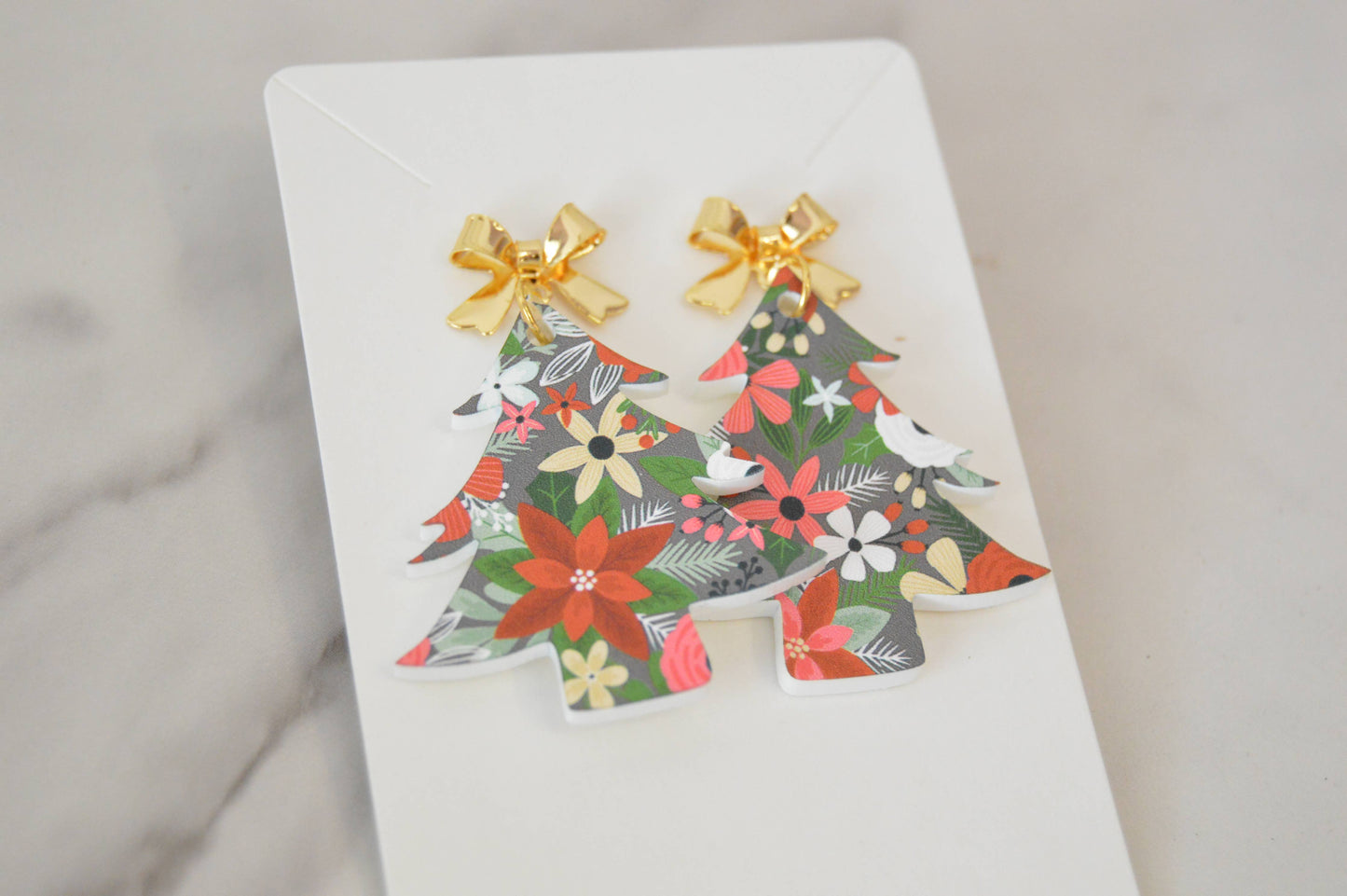 Christmas Earrings, Holiday Earrings, Acrylic Earrings