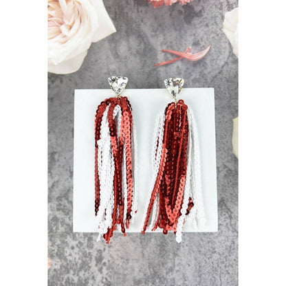 GAME DAY SHINNY DROP SPORTS SEQUINS POST EARRINGS