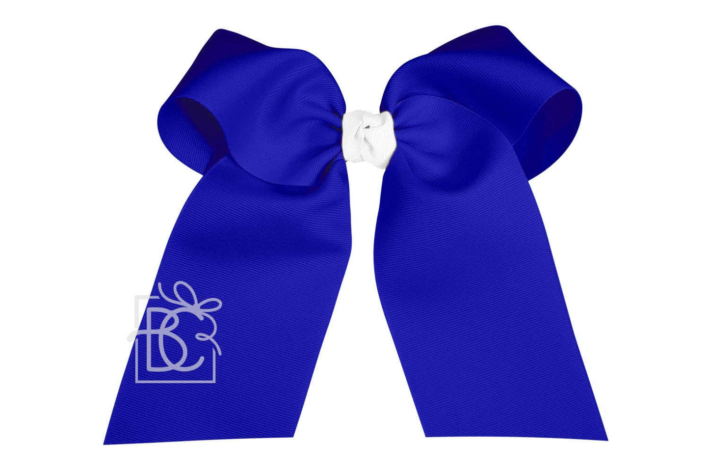 Cheer Bow on Pony-O (Electric Blue & White)