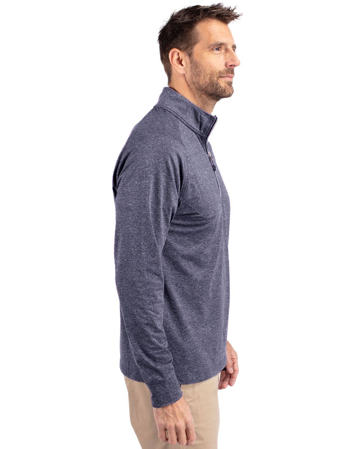 Cutter & Buck Adapt Eco Knit Heather Mens 1/4 Zip Pullover