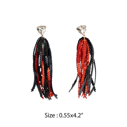 GAME DAY SHINNY DROP SPORTS SEQUINS POST EARRINGS