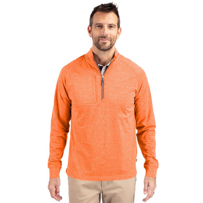 Cutter & Buck Adapt Eco Knit Heather Mens 1/4 Zip Pullover