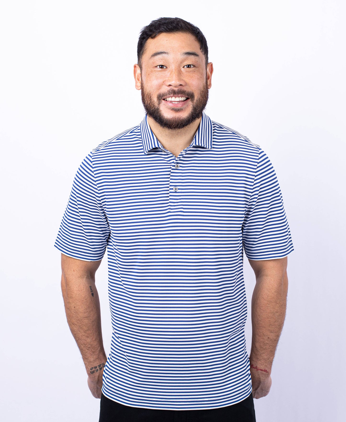 Cutter & Buck Virtue Eco Pique Stripe Recycled Mens Polo