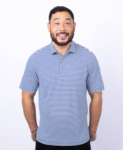 Cutter & Buck Virtue Eco Pique Stripe Recycled Mens Polo