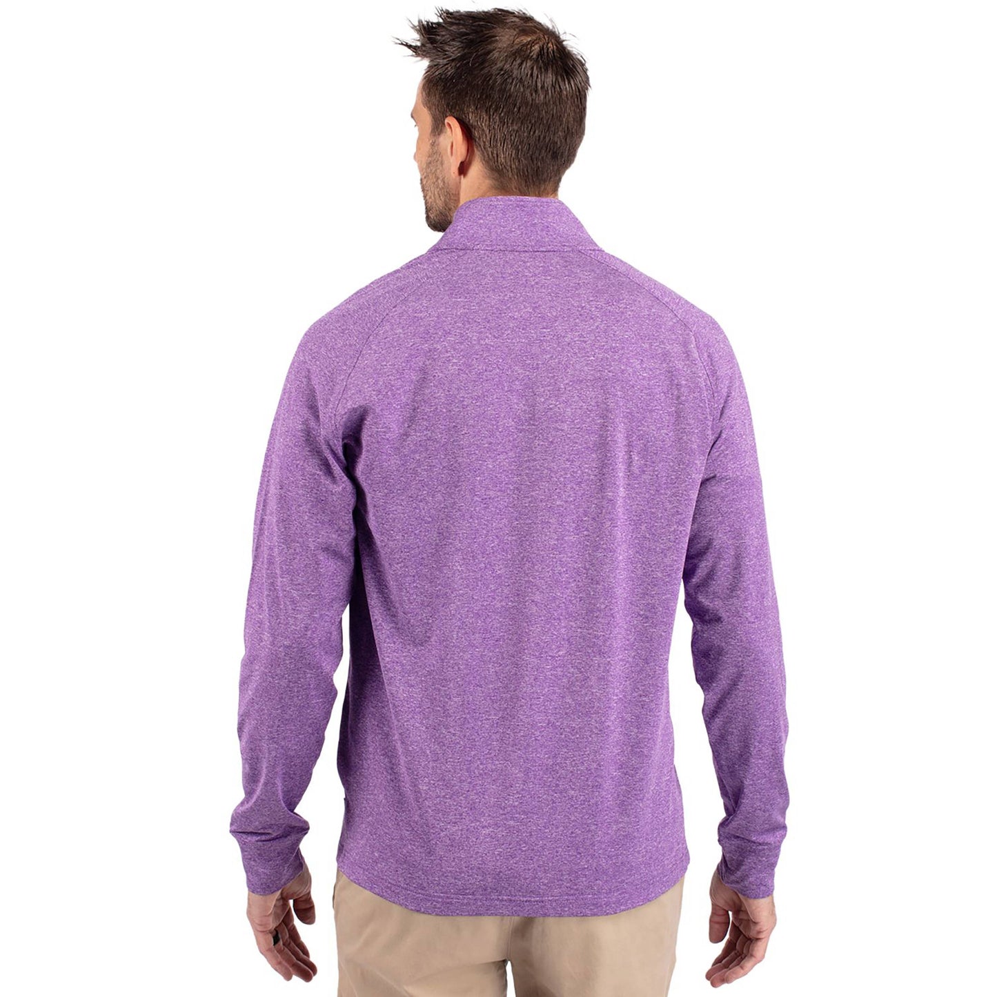 Cutter & Buck Adapt Eco Knit Heather Mens 1/4 Zip Pullover
