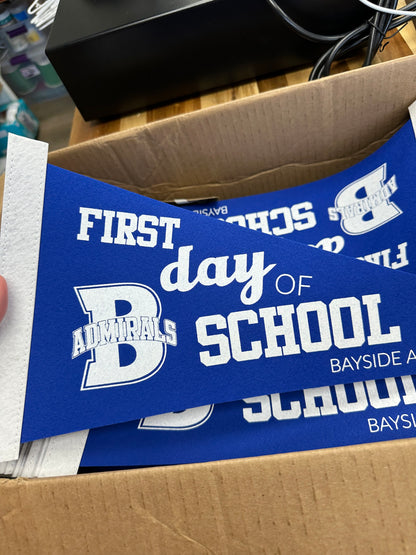 First Day/Last Day Felt Pennants