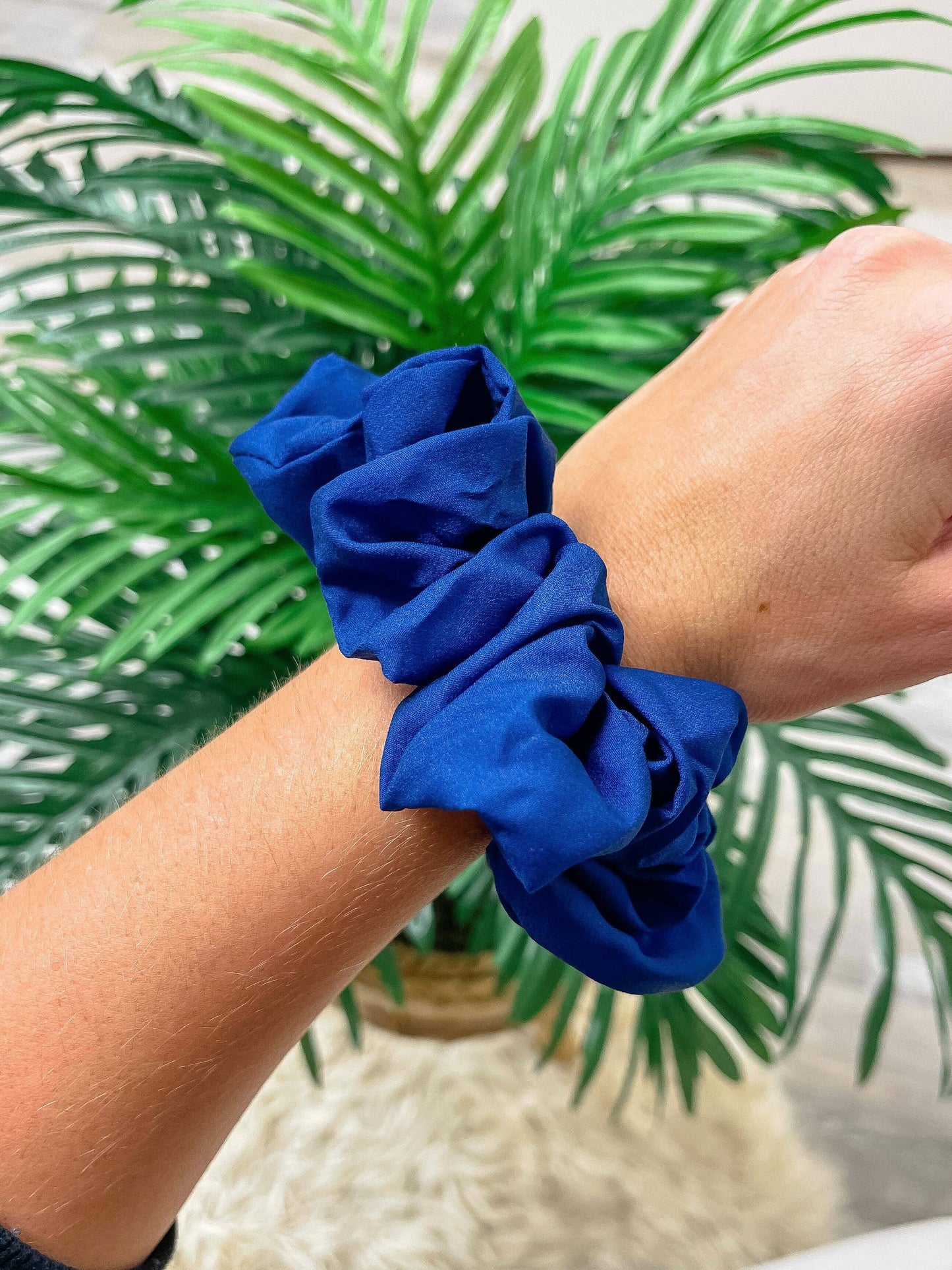Game Day Solid Scrunchie - Navy Blue