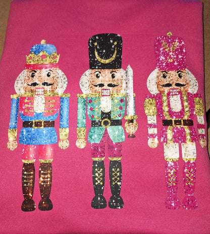 *PREPPY NUTCRACKER * SEQUIN EFFECT  CHRISTMAS SWEATSHIRT