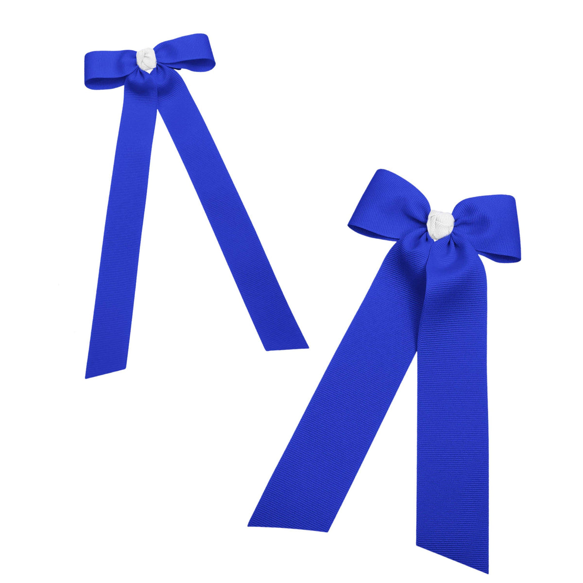 Two Tone Flat Bow Streamers (Electric Blue & White)