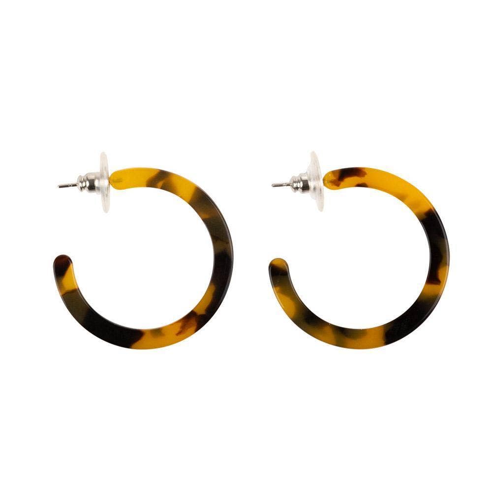 Tortoise Hoop Earrings