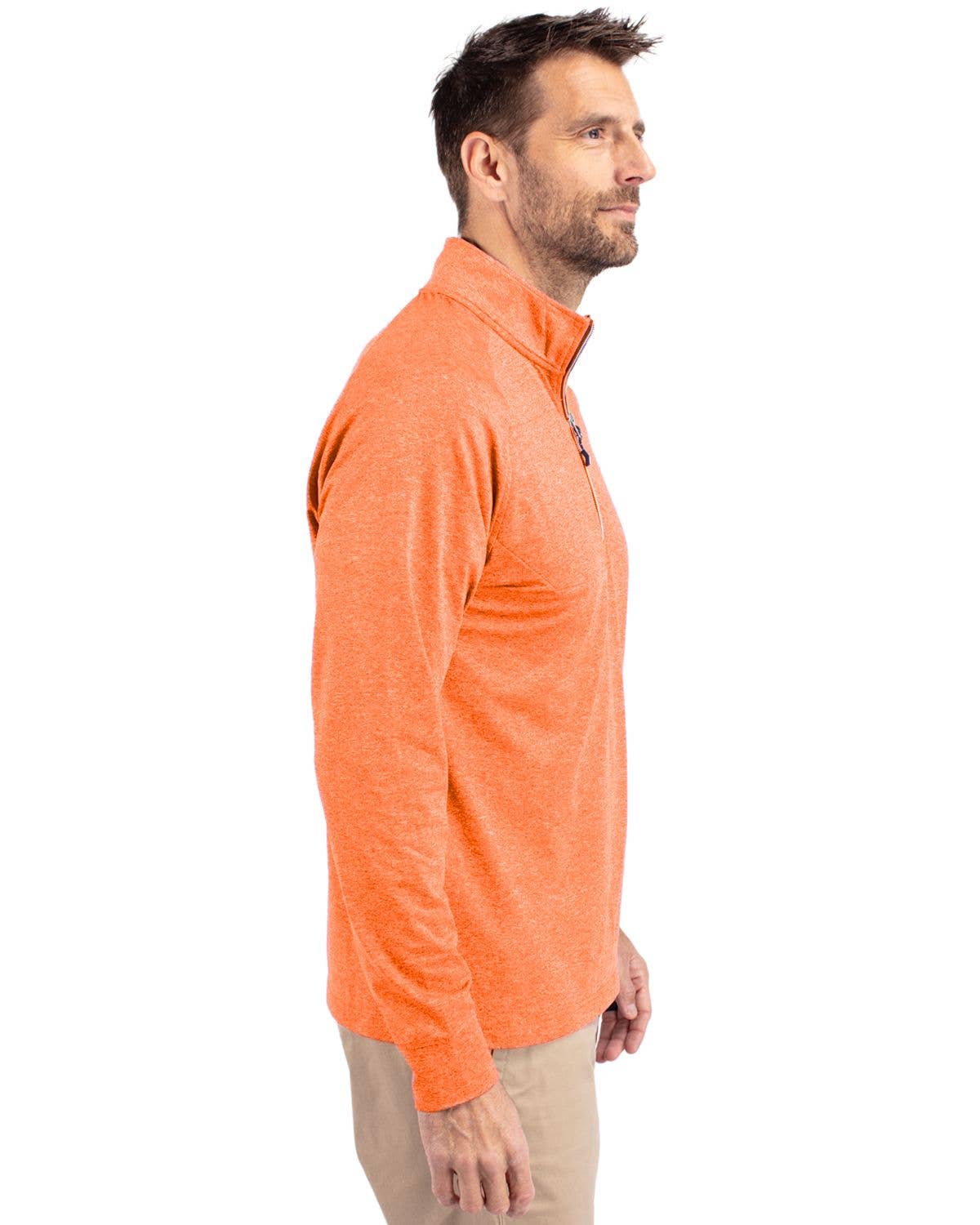 Cutter & Buck Adapt Eco Knit Heather Mens 1/4 Zip Pullover
