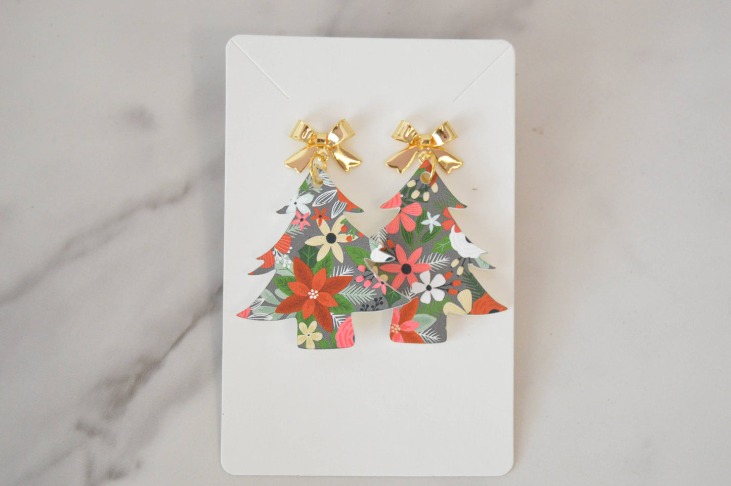 Christmas Earrings, Holiday Earrings, Acrylic Earrings