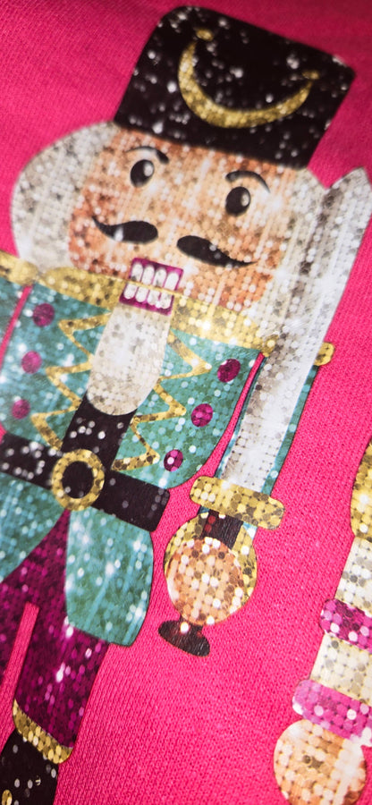 *PREPPY NUTCRACKER * SEQUIN EFFECT  CHRISTMAS SWEATSHIRT