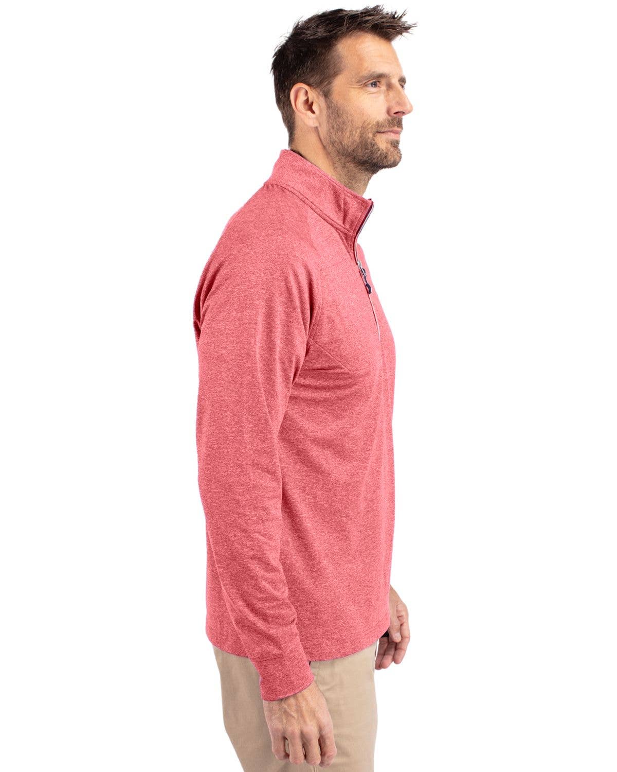 Cutter & Buck Adapt Eco Knit Heather Mens 1/4 Zip Pullover