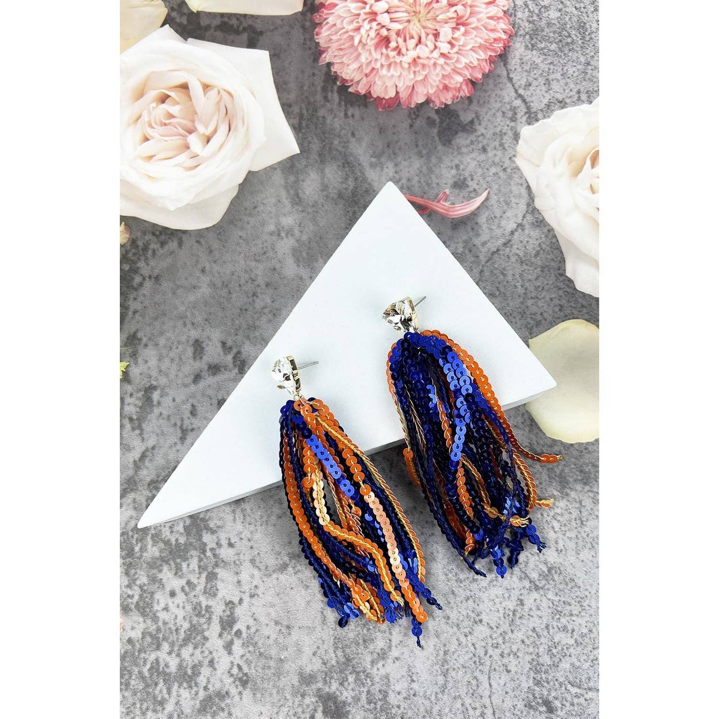 GAME DAY SHINNY DROP SPORTS SEQUINS POST EARRINGS