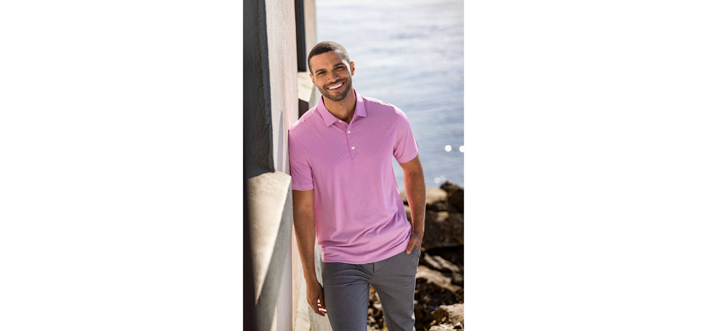 Cutter & Buck Forge Eco Double Stripe Recycled Mens Polo