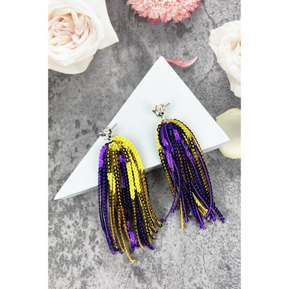 GAME DAY SHINNY DROP SPORTS SEQUINS POST EARRINGS