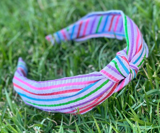 Striped Seersucker Headband