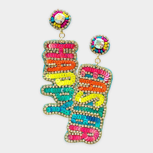 Easter Bead Earring | Bright Happy Easter