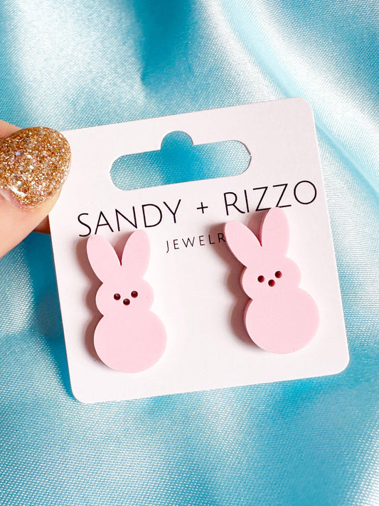 Pink bunny stud